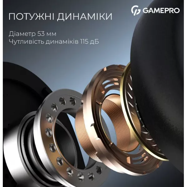Ігрова гарнітура Gamepro HSW201B (Black) (UA)