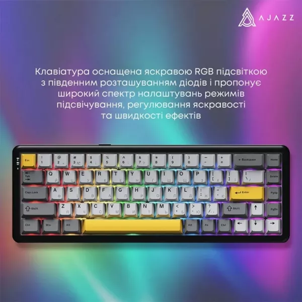 Клавіатура ігрова Ajazz (Black) (AK680-M-BGY-A) (UA)