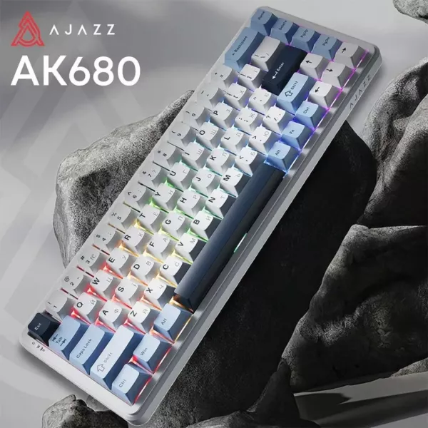 Клавіатура ігрова Ajazz (White) (AK680-M-BWD-A) (UA)
