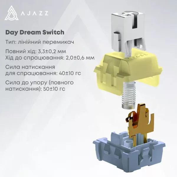 Клавіатура ігрова Ajazz (White) (AK820MAX-DD-BWD) (UA)