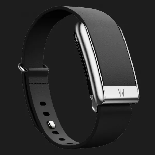 Ремінець Whoop LeatherLuxe Band для Whoop 5.0 (Black with Titanium) (Size S)