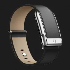 Ремінець Whoop LeatherLuxe Band Straight для Whoop MG (Black/Cream with Titanium) (Size S)