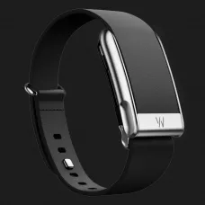 Ремінець Whoop LeatherLuxe Band для Whoop MG (Black with Titanium) (Size S)